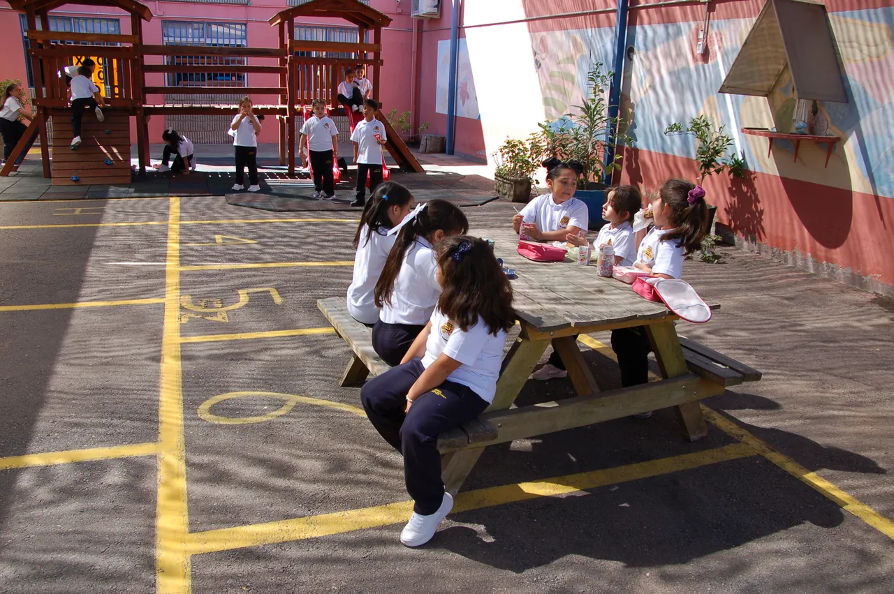 Estudiantes en su primer día de clases en American Academy